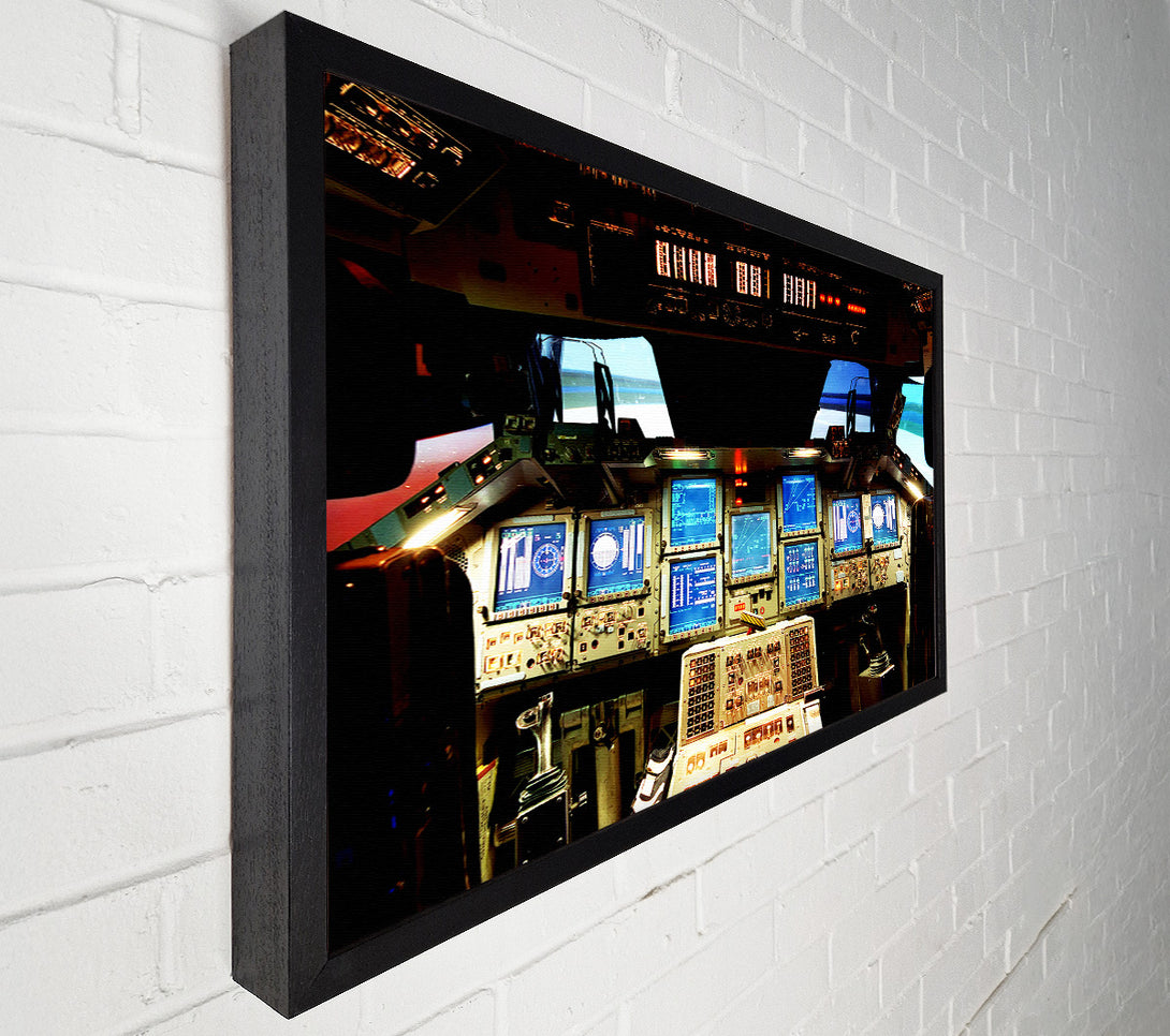  A Canvas Print of Nasa Cockpit Moon Rocket Canvas Art