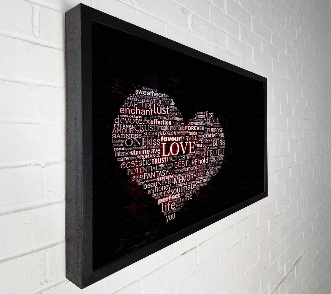  A Canvas Print of Words Of Love Canvas Art