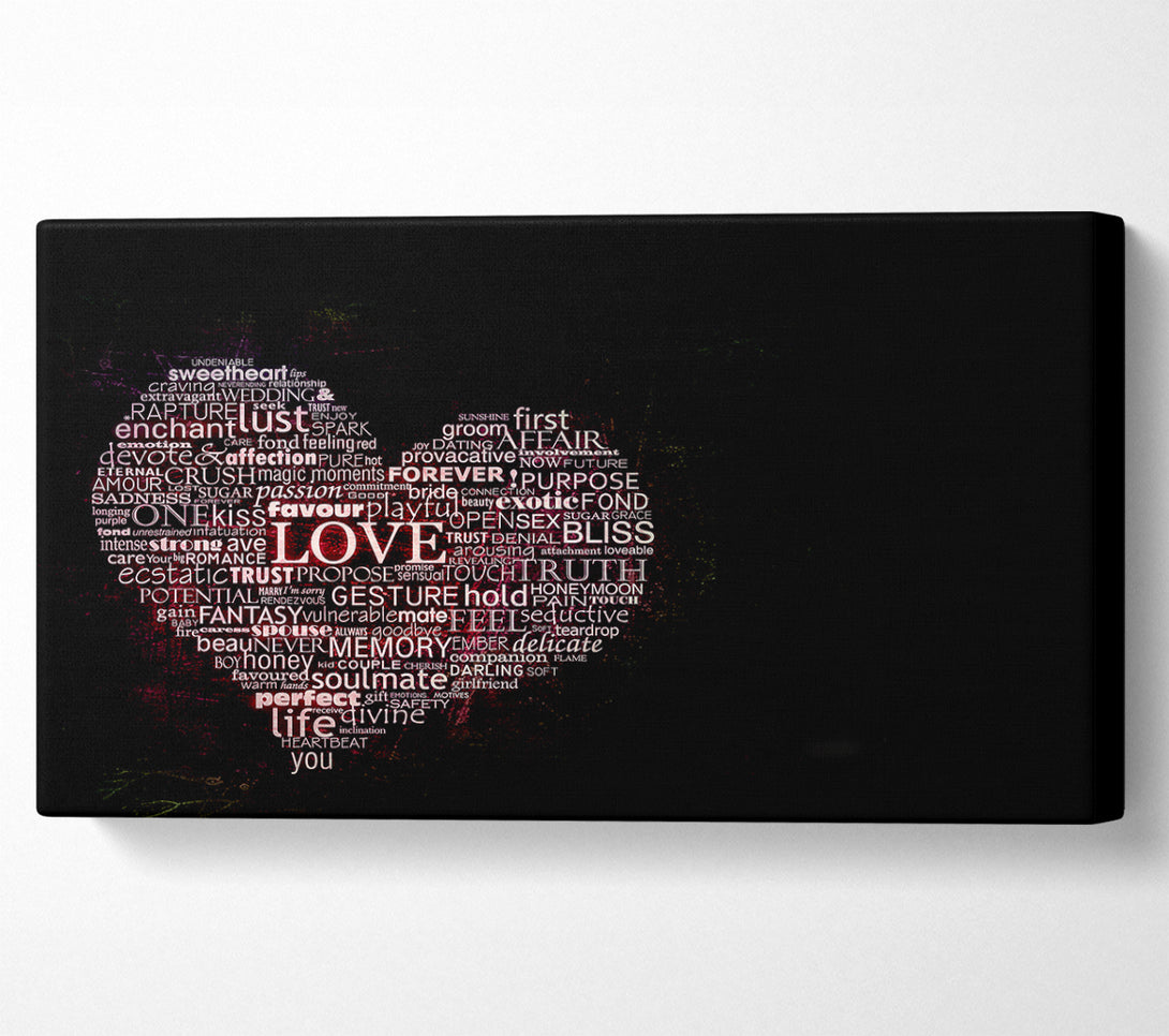  A Canvas Print of Words Of Love Canvas Art