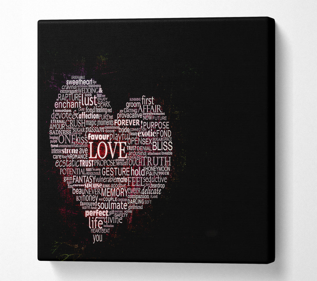  A Canvas Print of Words Of Love Canvas Art