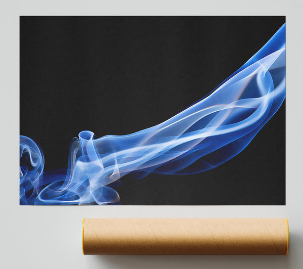 Blue Smoke On Black Giclee Print