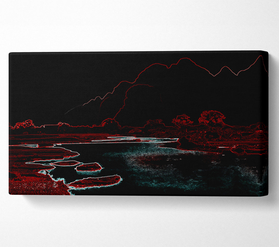  A Canvas Print of Red Lake Canvas Wall Art