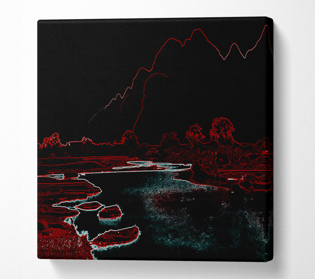  A Canvas Print of Red Lake Canvas Wall Art