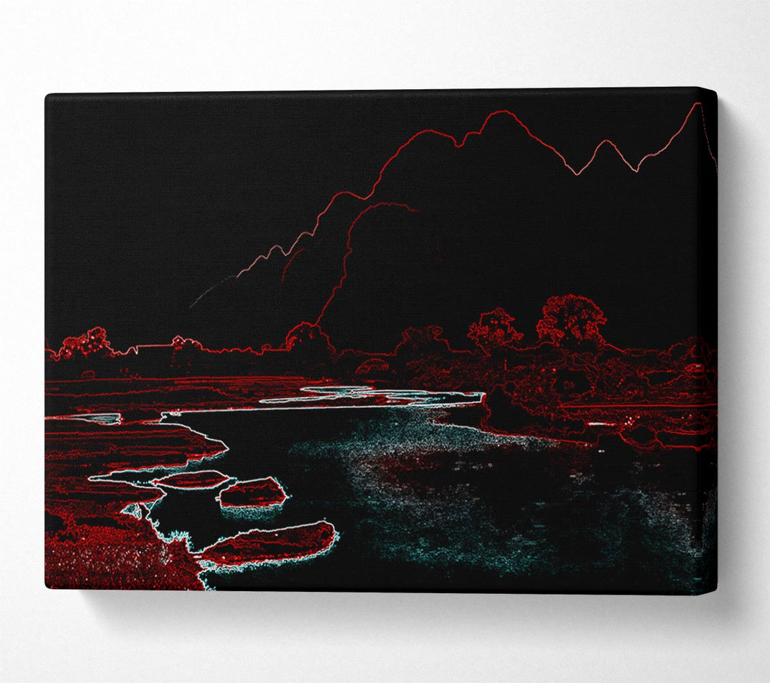  A Canvas Print of Red Lake Canvas Wall Art