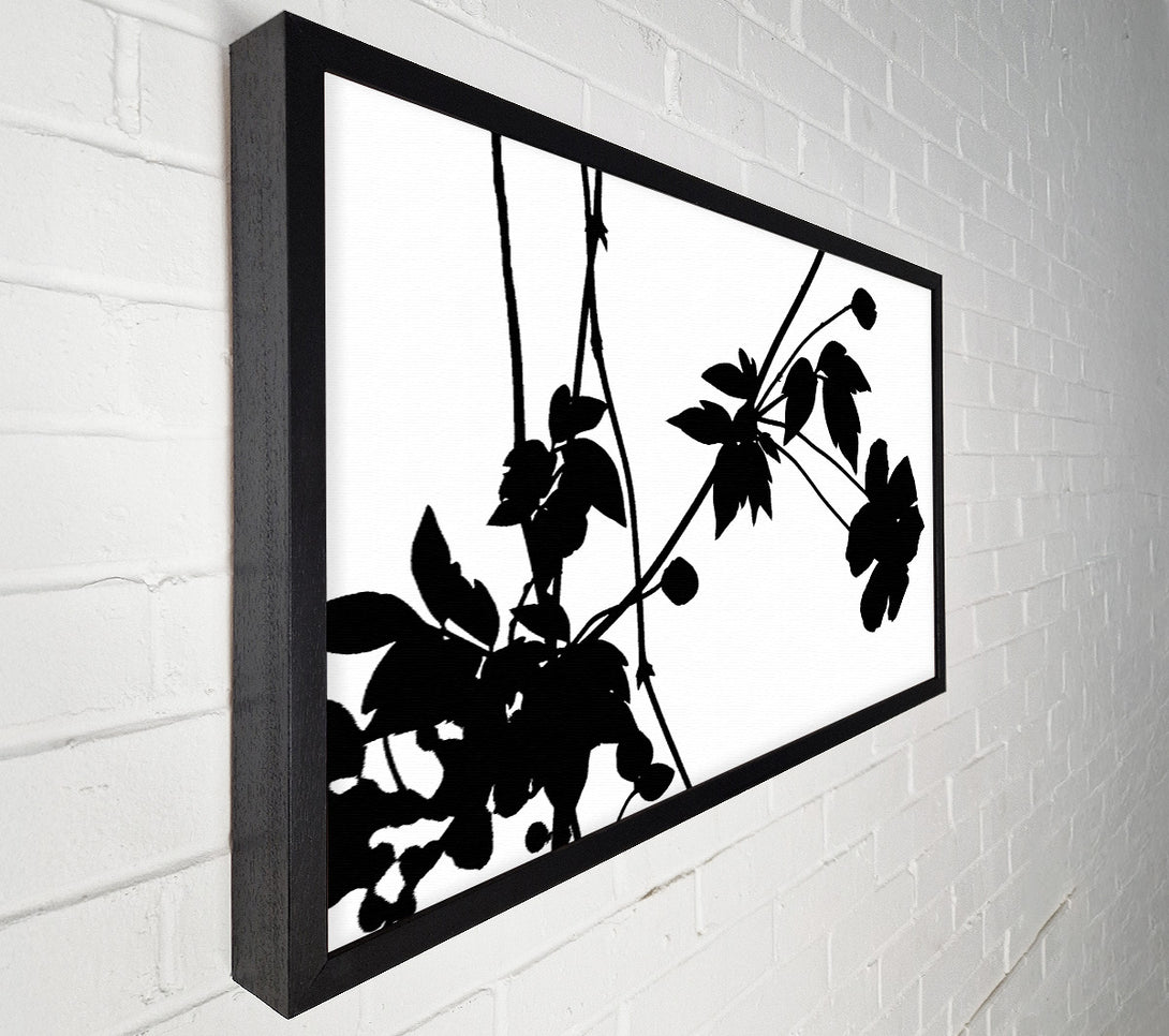 A Canvas Print of Black Flowers Canvas Wall Art