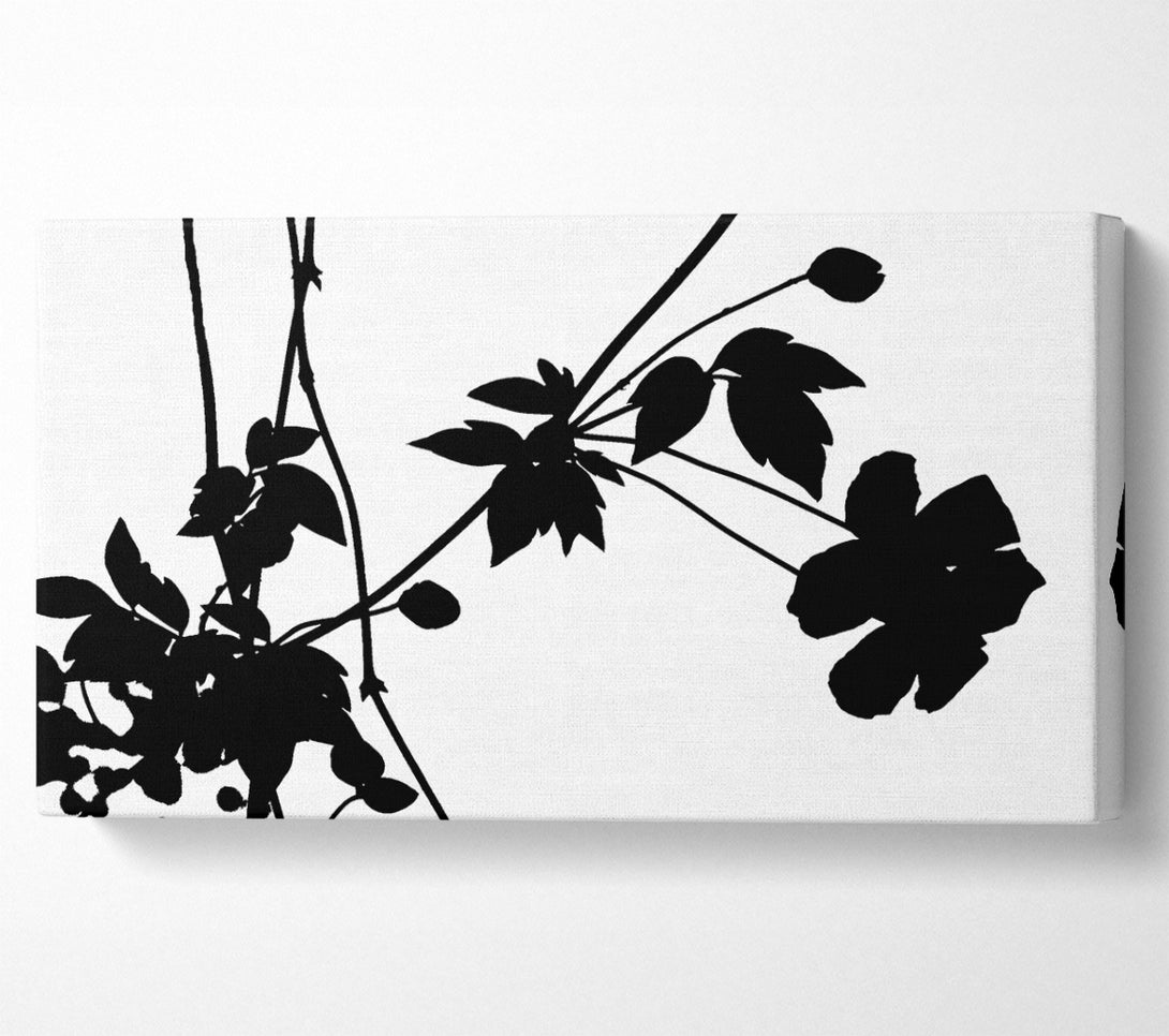  A Canvas Print of Black Flowers Canvas Wall Art
