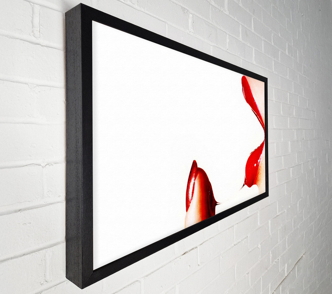  A Canvas Print of Red Gloss Lips Canvas Wall Art
