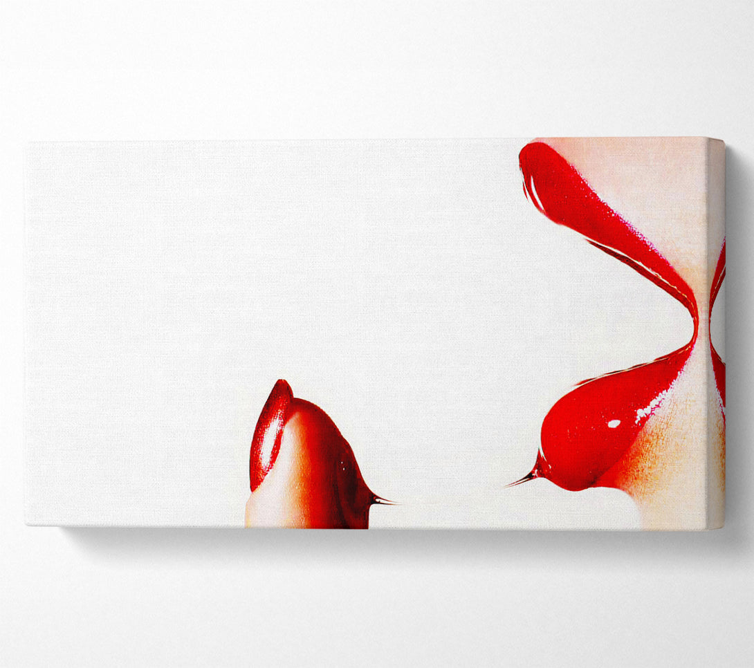  A Canvas Print of Red Gloss Lips Canvas Wall Art