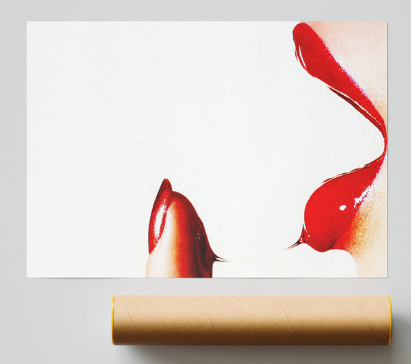 Red Gloss Lips Print