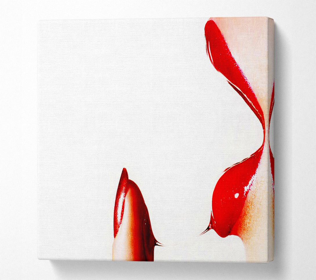  A Canvas Print of Red Gloss Lips Canvas Wall Art