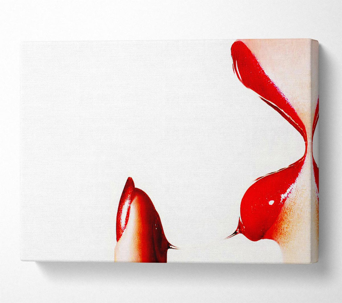  A Canvas Print of Red Gloss Lips Canvas Wall Art