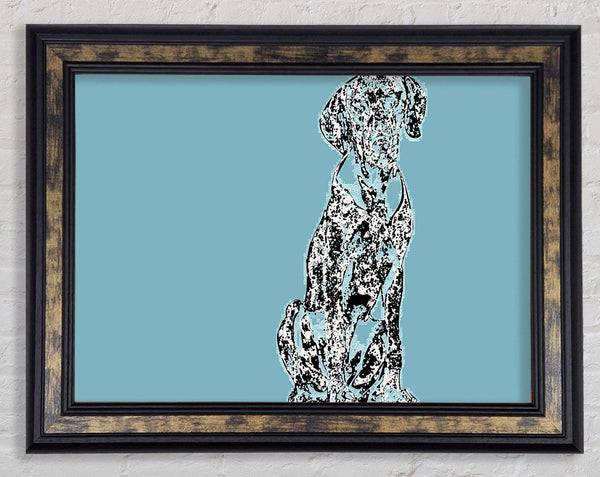 Dalmatian Blue Framed Print
