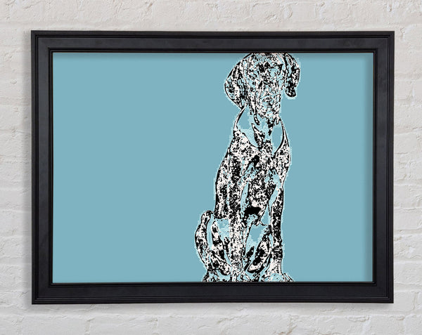 Dalmatian Blue Framed Print