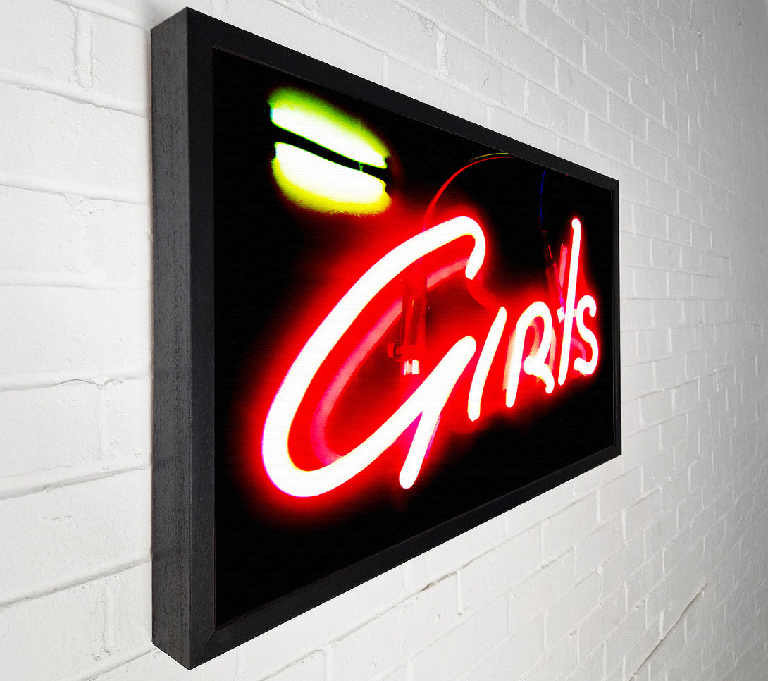  A Canvas Print of Neon Girls Sign Canvas Art
