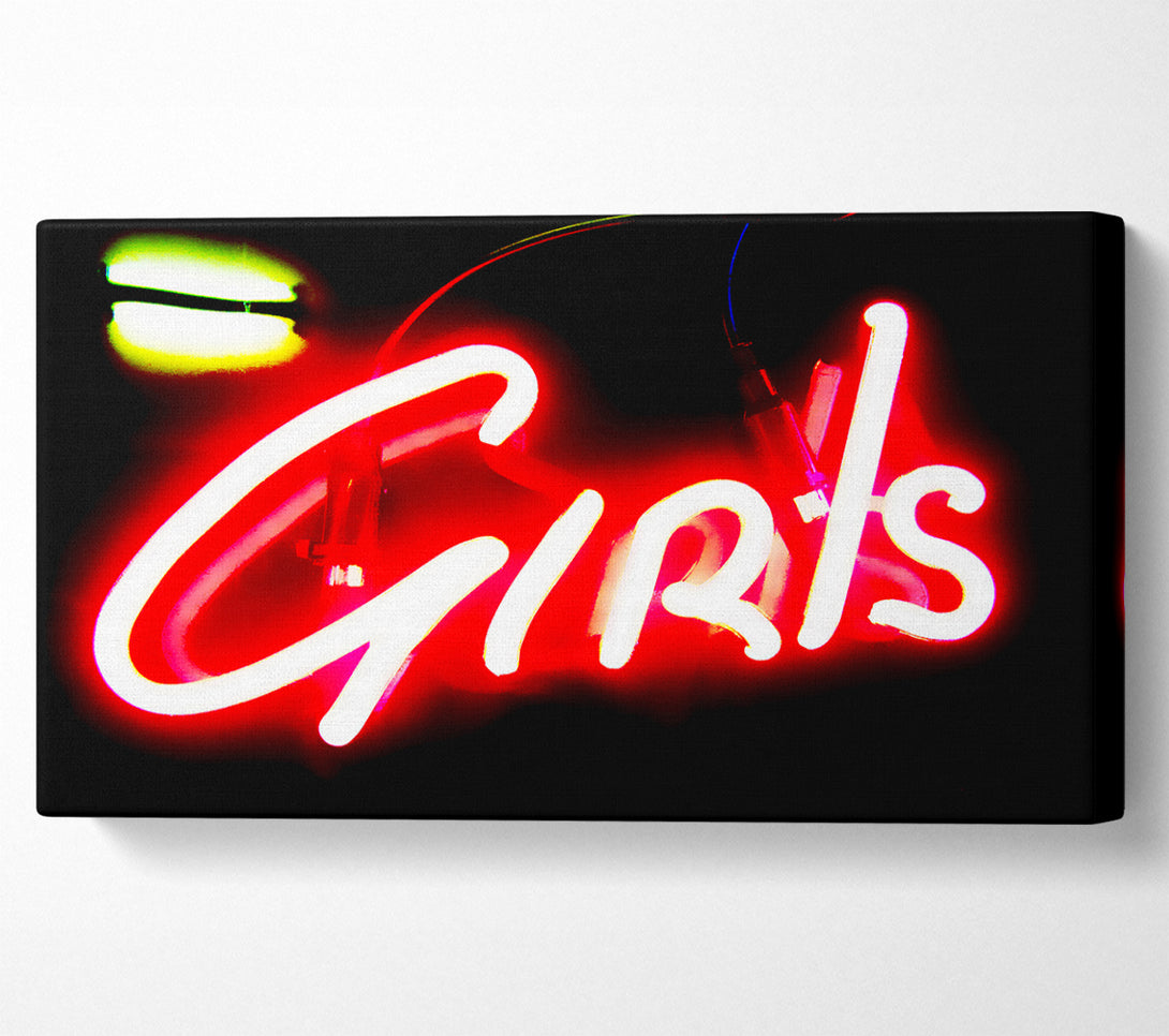  A Canvas Print of Neon Girls Sign Canvas Art