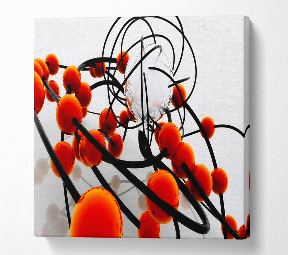  A Canvas Print of Orange Spheres Canvas Wall Art