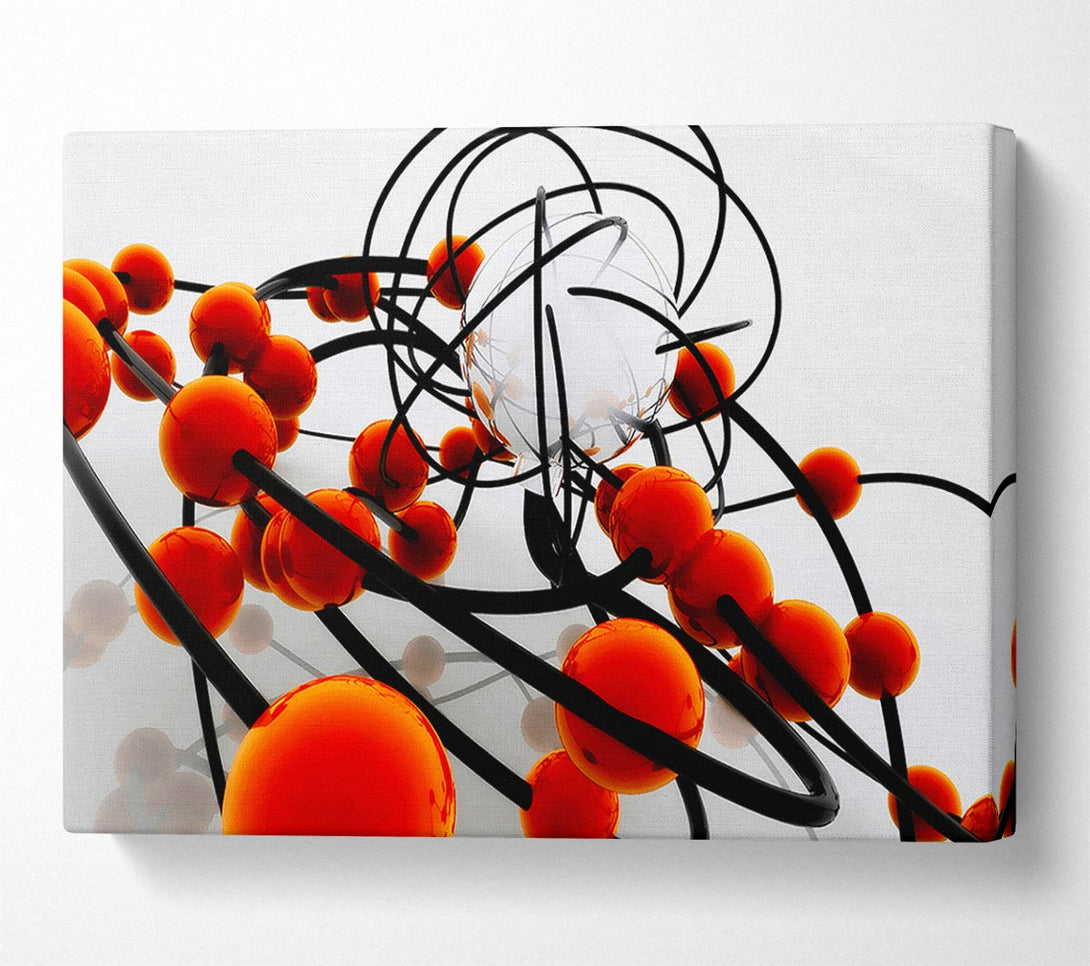  A Canvas Print of Orange Spheres Canvas Wall Art