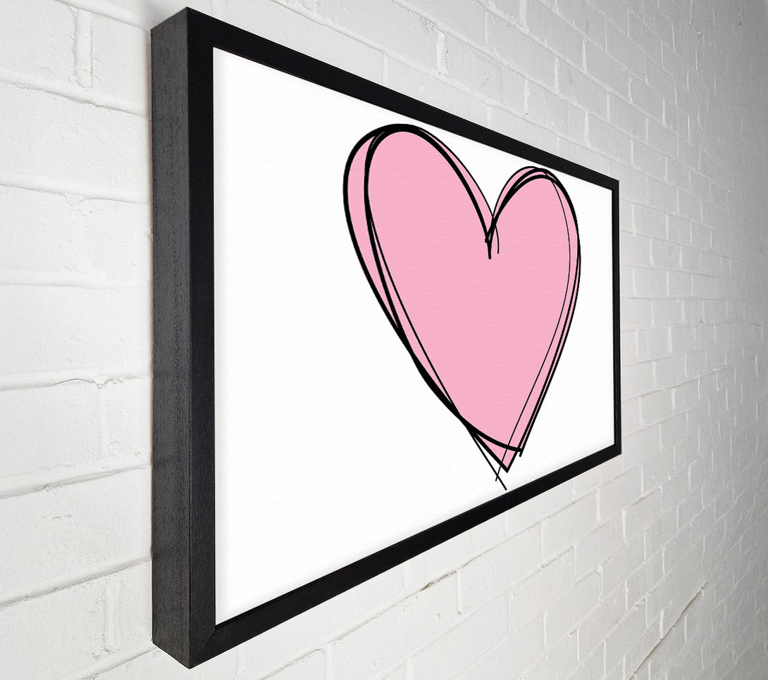  A Canvas Print of Pink Heart Canvas Print