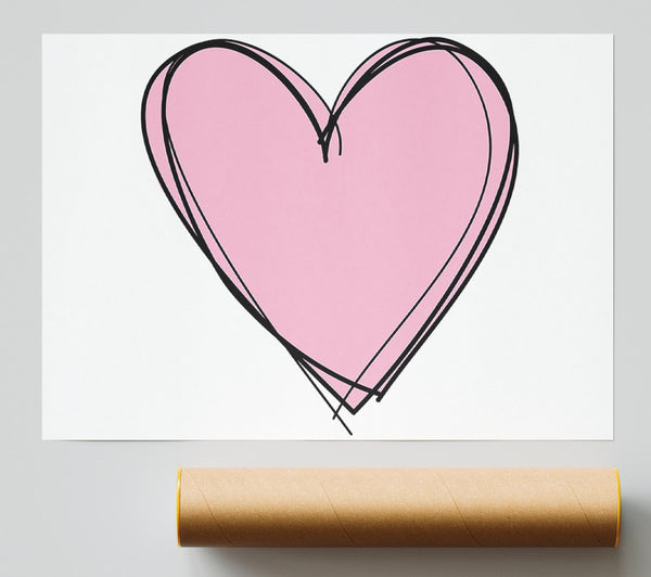 Pink Heart Giclee Print