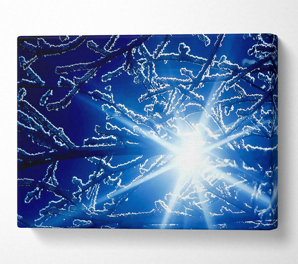  A Canvas Print of Winter Sun Rays Canvas Print