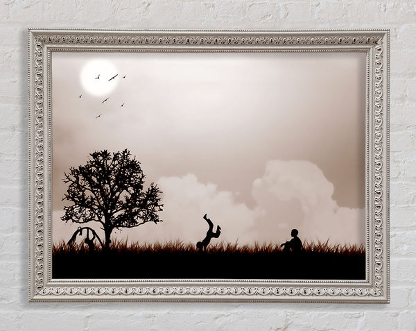 Childs Playground Chocolate Framed Print