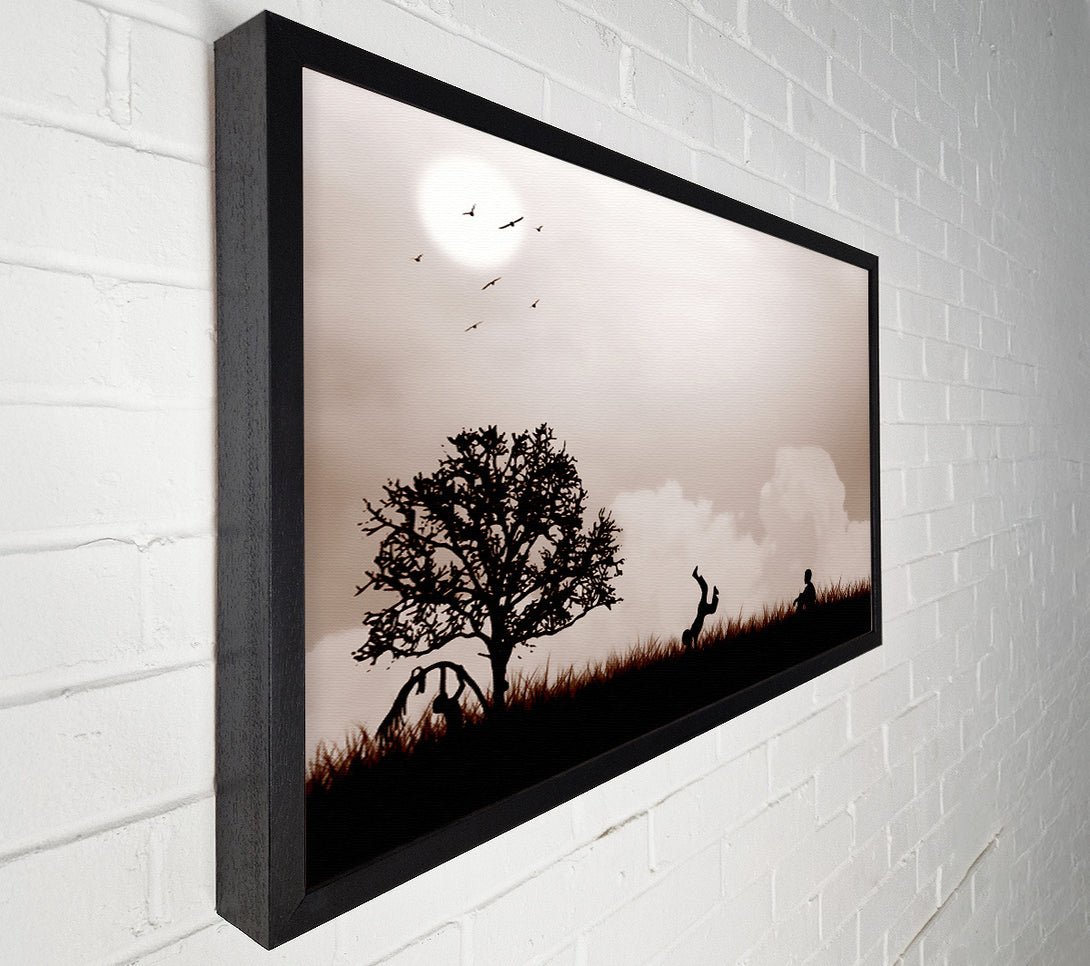  A Canvas Print of Childs Playground Chocolate Canvas Print