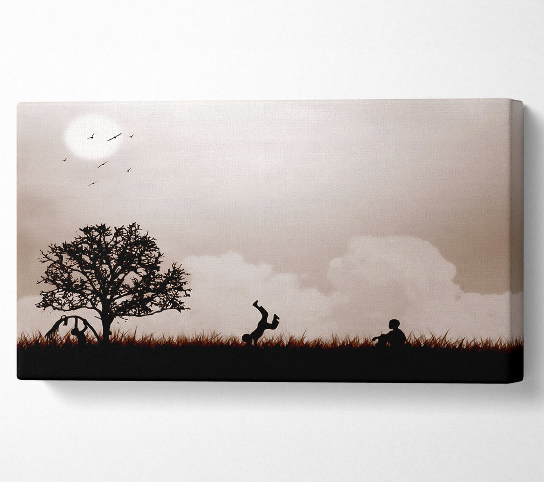  A Canvas Print of Childs Playground Chocolate Canvas Print