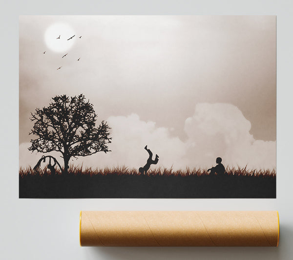 Childs Playground Chocolate Print