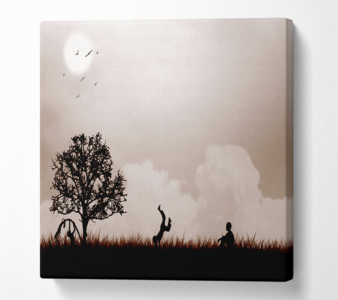  A Canvas Print of Childs Playground Chocolate Canvas Print