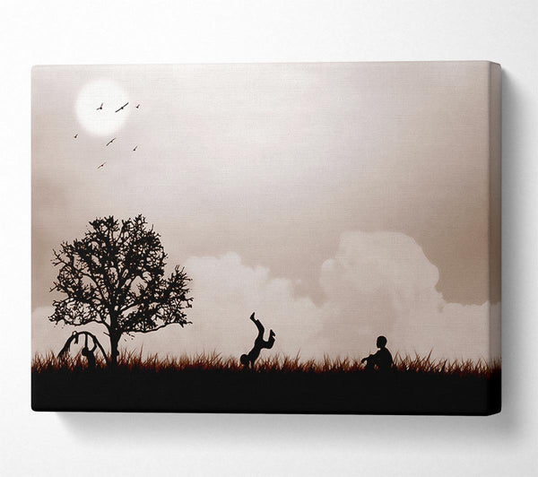  A Canvas Print of Childs Playground Chocolate Canvas Print