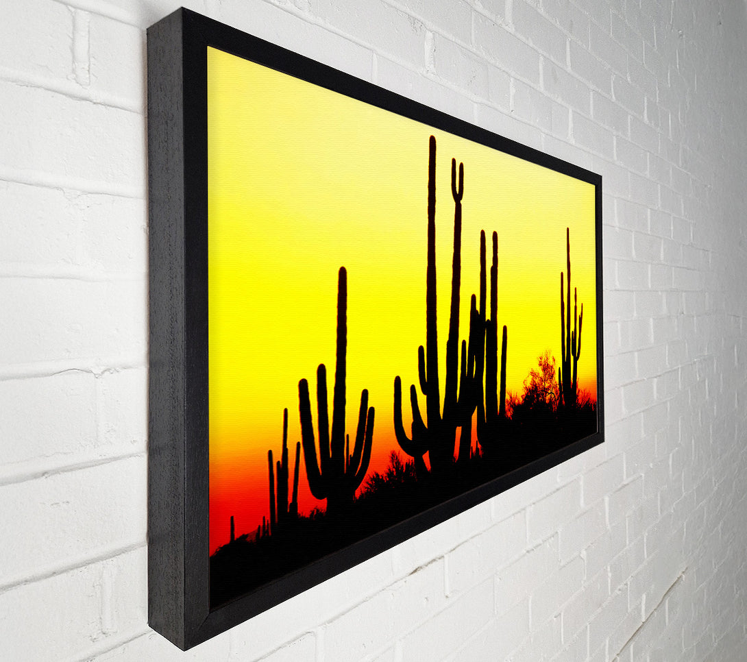  A Canvas Print of Desert Cactus Sunrise Canvas Wall Art