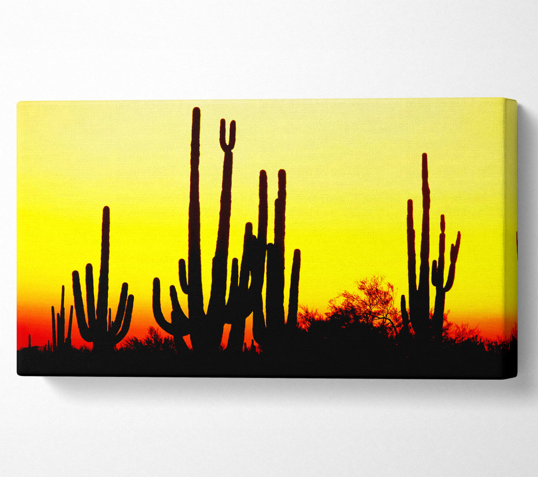  A Canvas Print of Desert Cactus Sunrise Canvas Wall Art