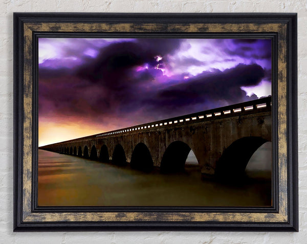 Bridge Afar Framed Print