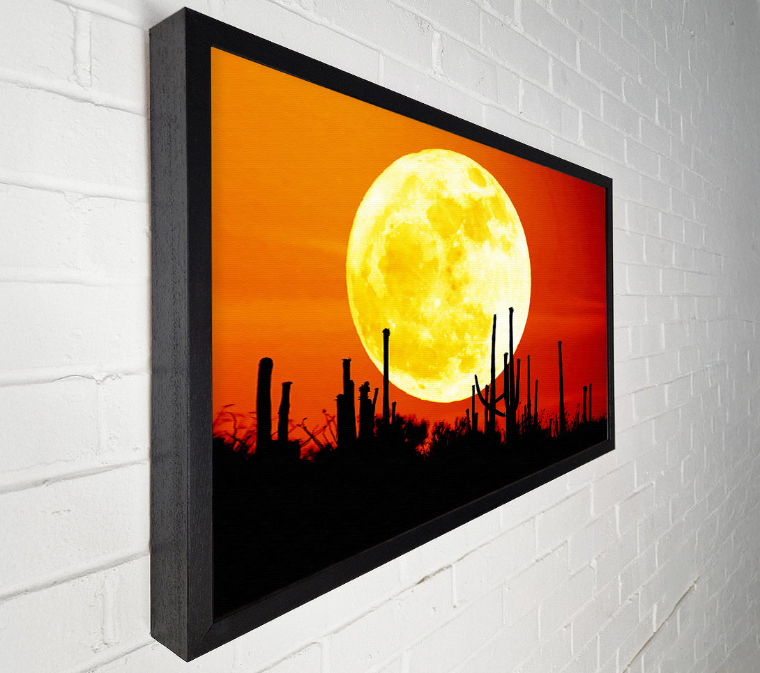  A Canvas Print of Red Moon Cactus Canvas Art