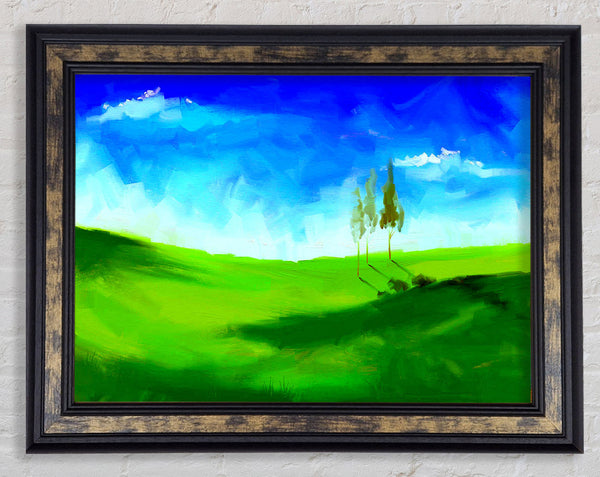 Beyond The Hills Framed Print