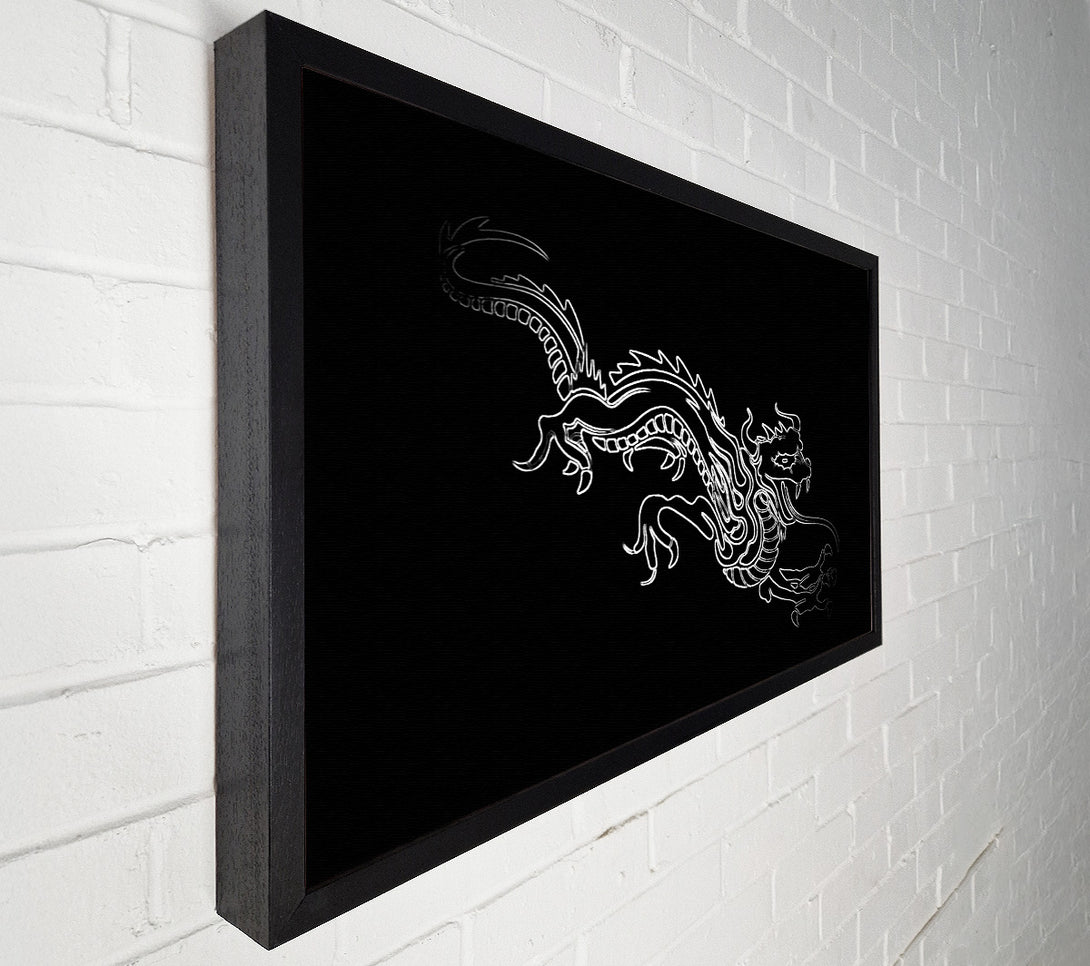  A Canvas Print of Black Fire Dragon Canvas Art