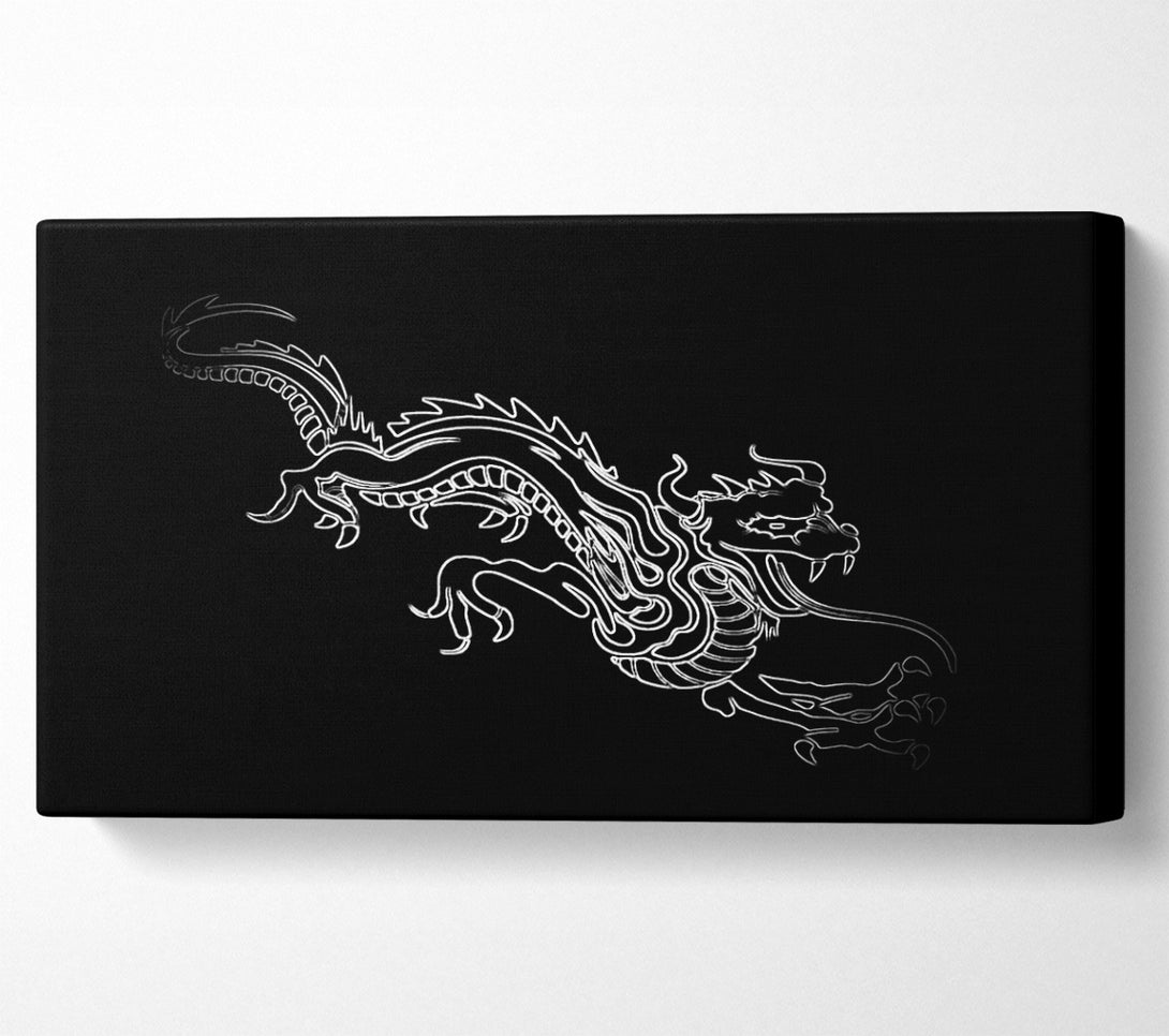  A Canvas Print of Black Fire Dragon Canvas Art