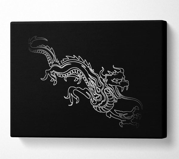  A Canvas Print of Black Fire Dragon Canvas Art