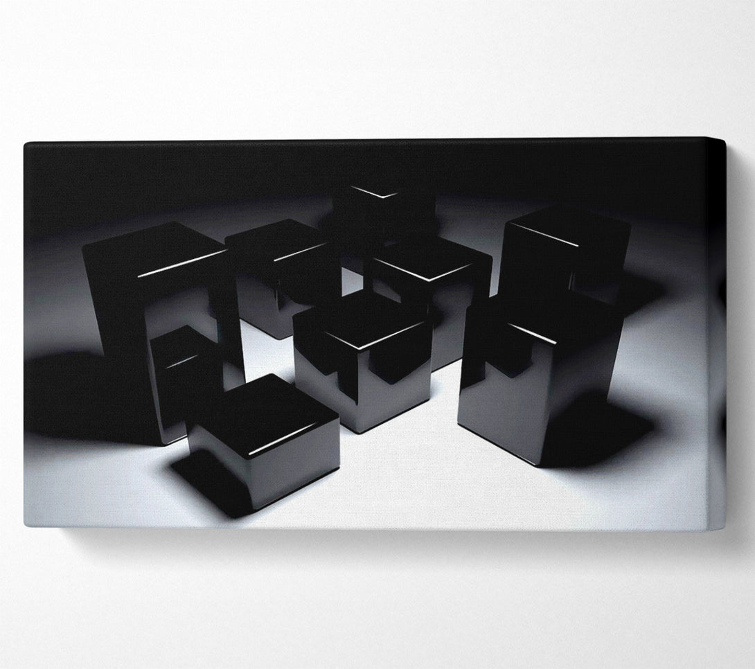  A Canvas Print of Black Cubes Canvas Art