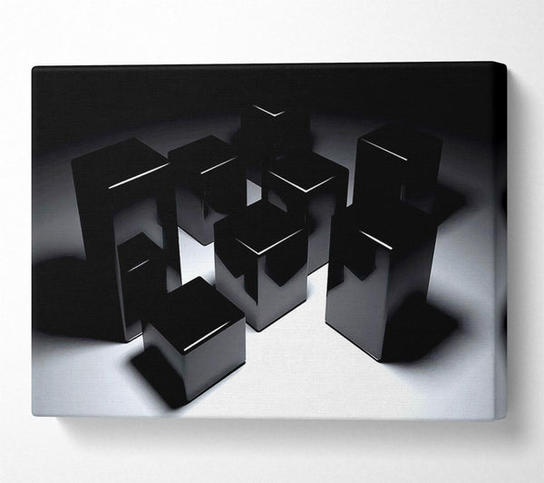  A Canvas Print of Black Cubes Canvas Art