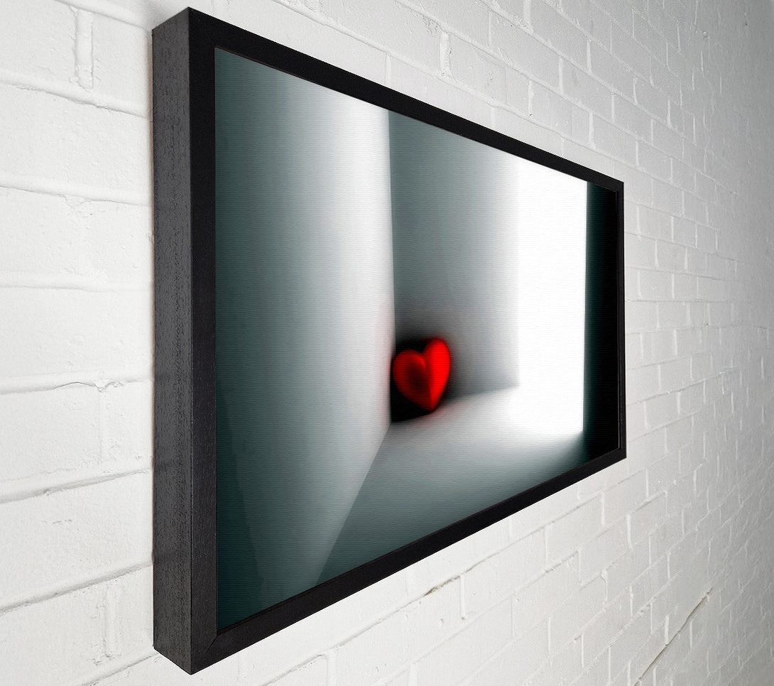  A Canvas Print of Red Love Heart Corner Canvas Art