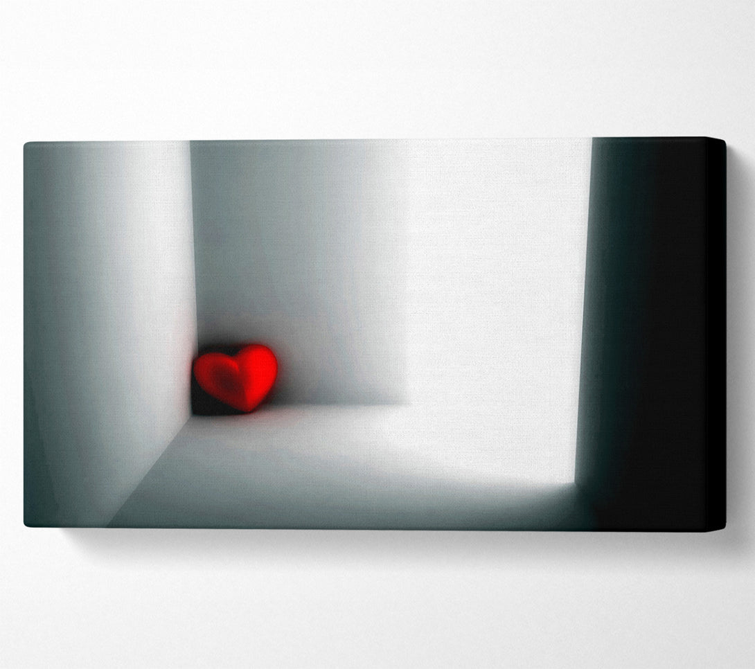  A Canvas Print of Red Love Heart Corner Canvas Art