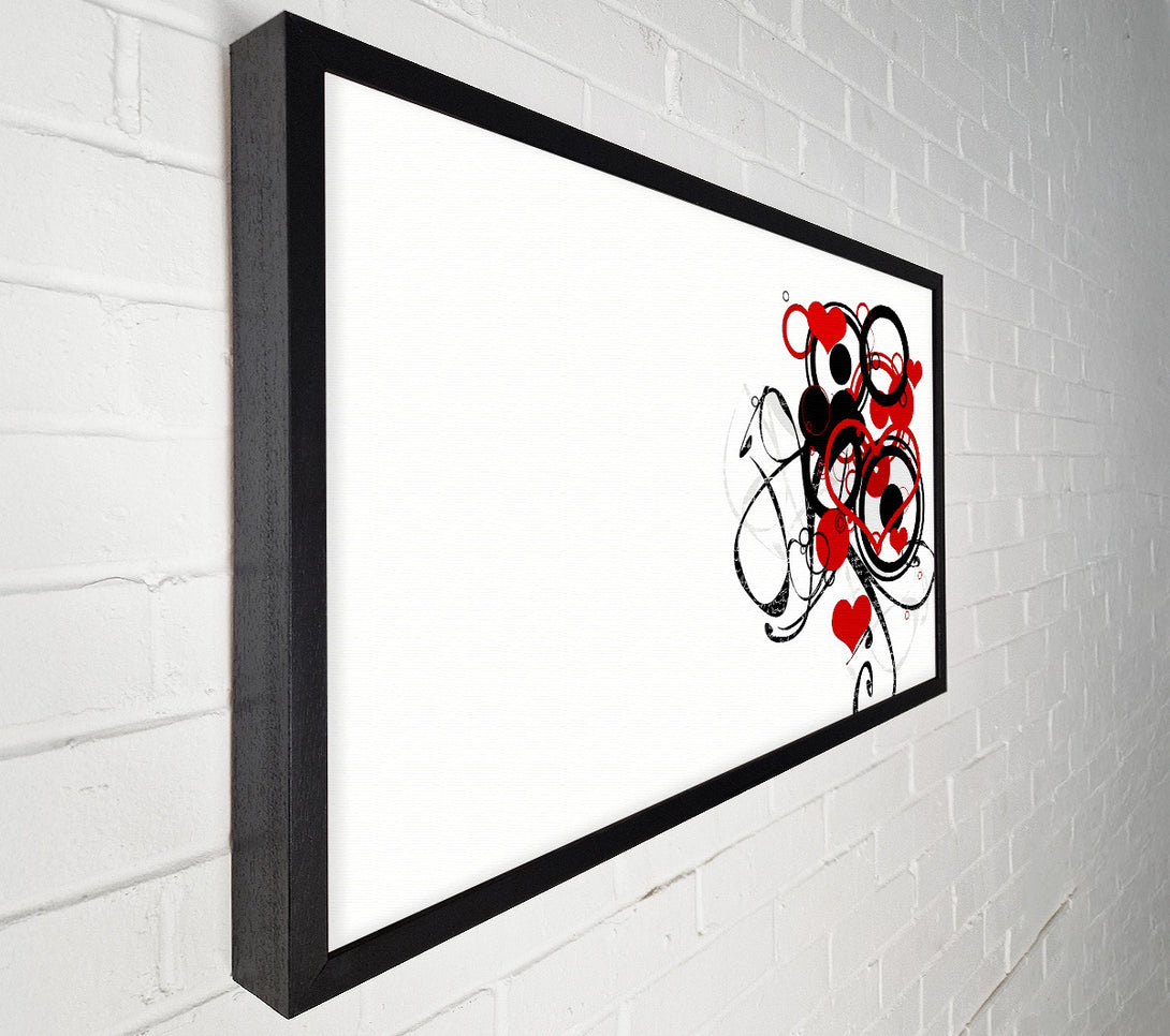  A Canvas Print of Circles And Hearts Canvas Wall Art