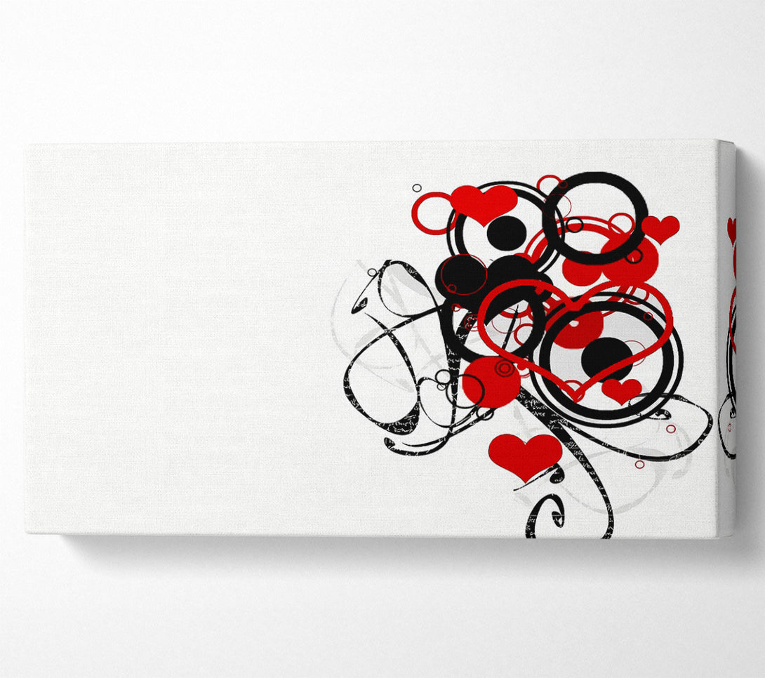  A Canvas Print of Circles And Hearts Canvas Wall Art