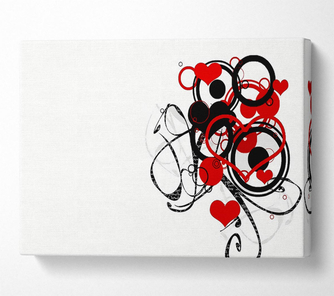  A Canvas Print of Circles And Hearts Canvas Wall Art
