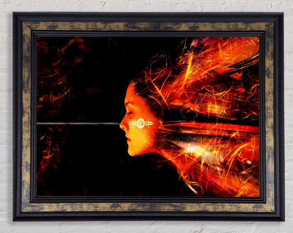 Electronic Female Framed Print