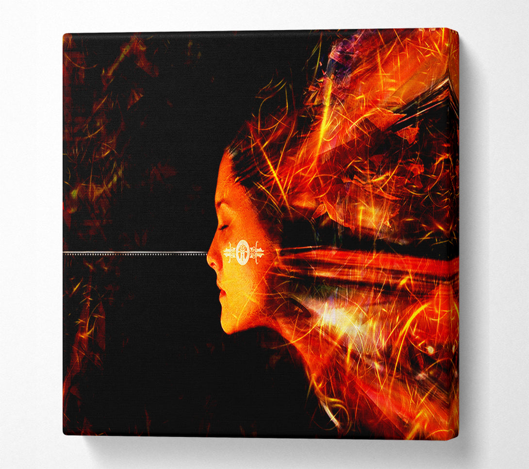  A Canvas Print of Electronic Female Canvas Art