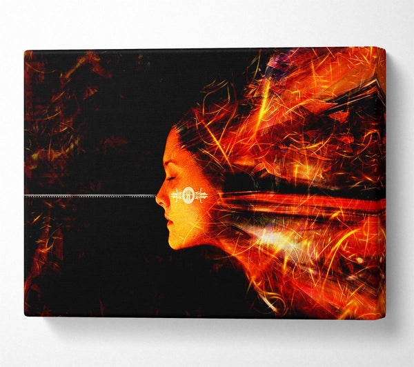  A Canvas Print of Electronic Female Canvas Art