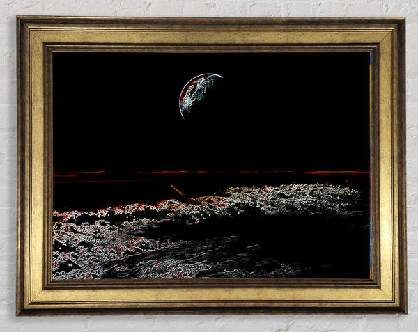 Abstract Moon Framed Print