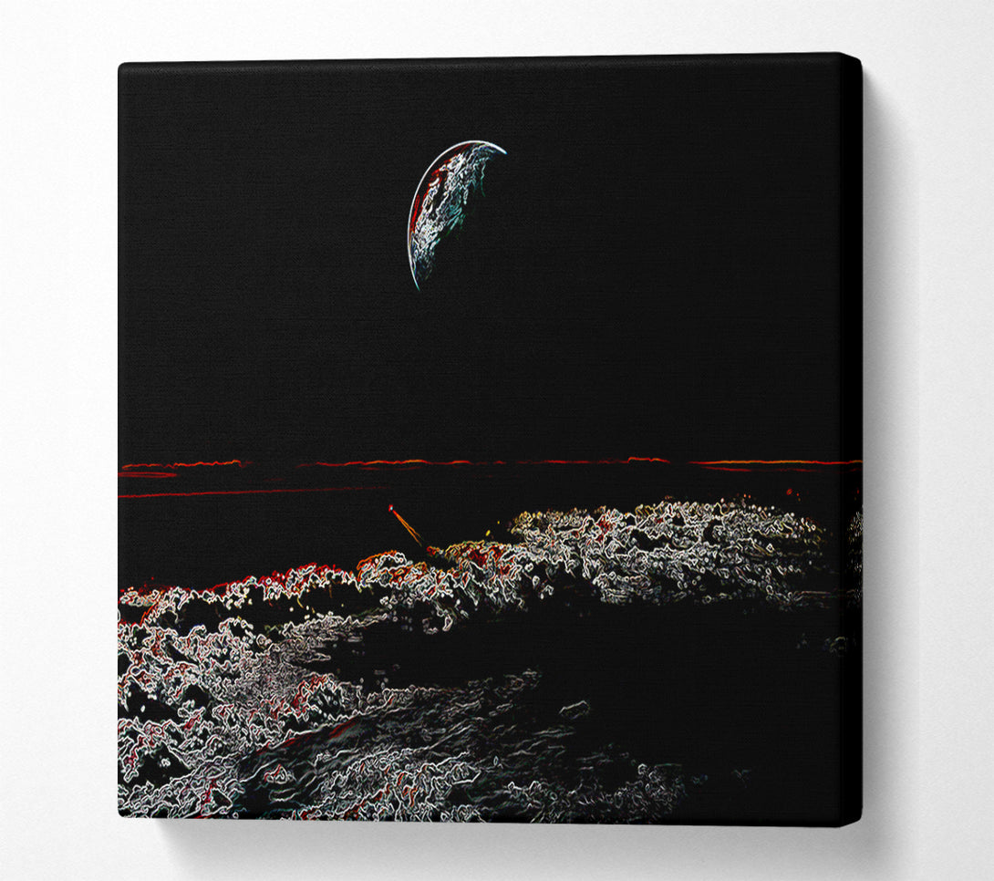 A Canvas Print of Abstract Moon Canvas Print